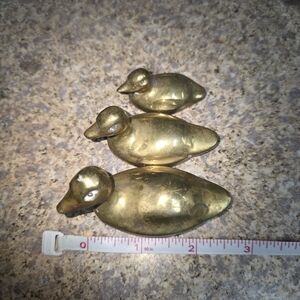 Gold Duck Figurine Set